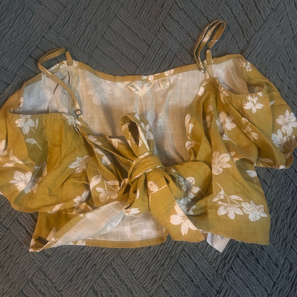 Billabong Mustard Floral Top